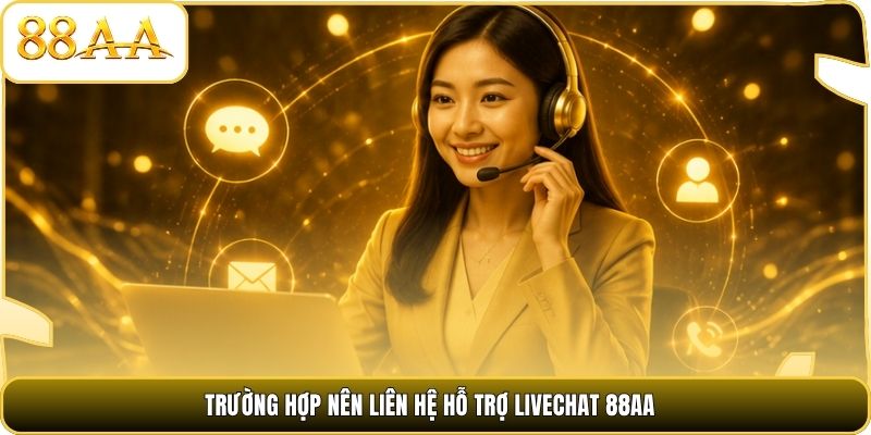 Trường hợp nên liên hệ hỗ trợ livechat 88AA